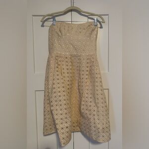 J. Crew Strapless Cream Dress